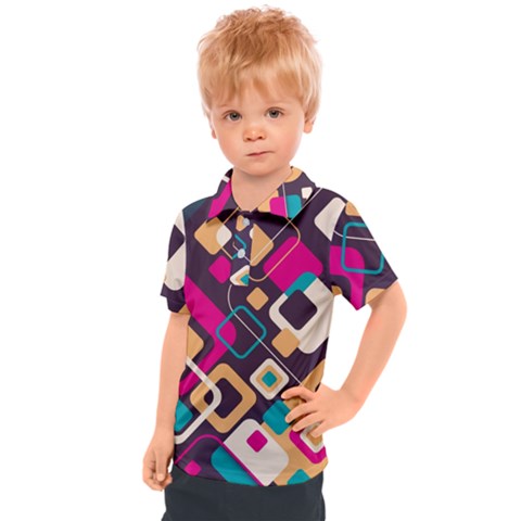 Colorful Abstract Background, Geometric Background Kids  Polo T-shirt by nateshop