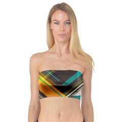 Material Design, Lines, Retro Abstract Art, Geometry Bandeau Top by nateshop