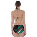 Material Design, Lines, Retro Abstract Art, Geometry Cut-Out One Piece Swimsuit View2