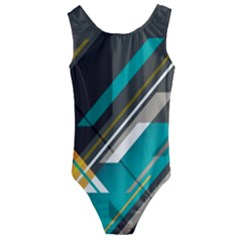 Material Design, Lines, Retro Abstract Art, Geometry Kids  Cut-out Back One Piece Swimsuit by nateshop