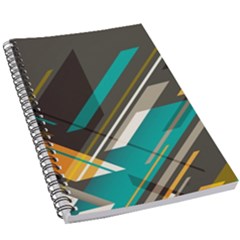 Material Design, Lines, Retro Abstract Art, Geometry 5 5  X 8 5  Notebook by nateshop