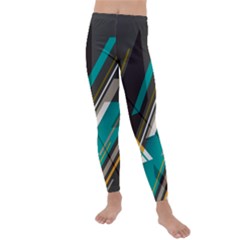 Material Design, Lines, Retro Abstract Art, Geometry Kids  Lightweight Velour Leggings by nateshop