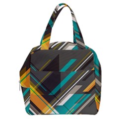 Material Design, Lines, Retro Abstract Art, Geometry Boxy Hand Bag by nateshop