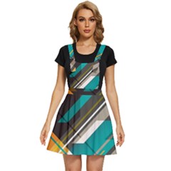 Material Design, Lines, Retro Abstract Art, Geometry Apron Dress by nateshop