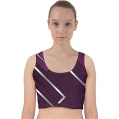 Purple Abstract Background, Luxury Purple Background Velvet Racer Back Crop Top by nateshop