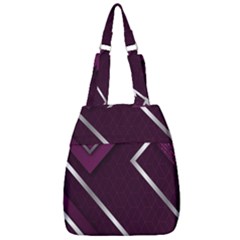 Purple Abstract Background, Luxury Purple Background Center Zip Backpack