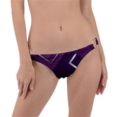 Purple Abstract Background, Luxury Purple Background Ring Detail Bikini Bottoms by nateshop