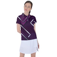 Purple Abstract Background, Luxury Purple Background Women s Polo T-shirt