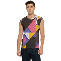 Retro Colorful Background, Geometric Abstraction Men s Raglan Cap Sleeve T-shirt by nateshop