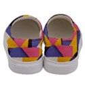 Retro Colorful Background, Geometric Abstraction Men s Canvas Slip Ons View4