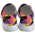 Retro Colorful Background, Geometric Abstraction Men s Lightweight Slip Ons View4