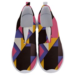 Retro Colorful Background, Geometric Abstraction No Lace Lightweight Shoes by nateshop