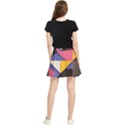 Retro Colorful Background, Geometric Abstraction Waistband Skirt View2