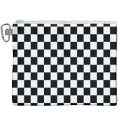 Black White Checker Pattern Checkerboard Canvas Cosmetic Bag (xxxl) by Grandong