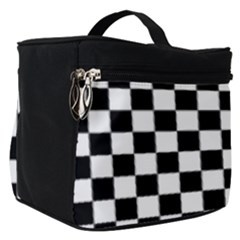 Black White Checker Pattern Checkerboard Make Up Travel Bag (small) by Grandong