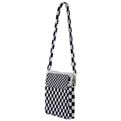 Black White Checker Pattern Checkerboard Multi Function Travel Bag by Grandong