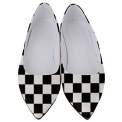 Black White Checker Pattern Checkerboard Women s Low Heels by Grandong