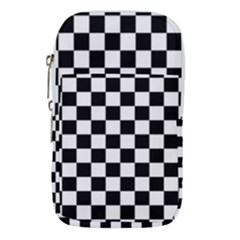 Black White Checker Pattern Checkerboard Waist Pouch (large) by Grandong