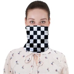 Black White Checker Pattern Checkerboard Face Covering Bandana (adult) by Grandong