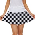 Black White Checker Pattern Checkerboard Women s Skort View1