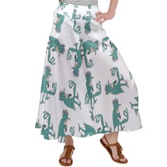 Creepy Monster Bird Drawing Motif Pattern Women s Satin Palazzo Pants by dflcprintsclothing