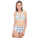 Creepy Monster Bird Drawing Motif Pattern Cage Up Bikini Set View1