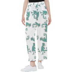 Creepy Monster Bird Drawing Motif Pattern Women s Pants  by dflcprintsclothing