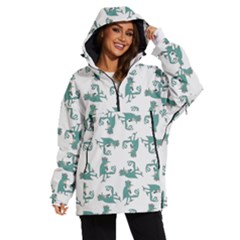 Creepy Monster Bird Drawing Motif Pattern Women s Ski And Snowboard Jacket