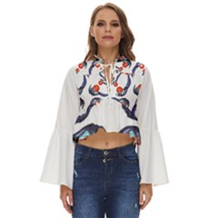 Imfd Trx 1 Boho Long Bell Sleeve Top