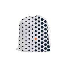 Honeycomb Hexagon Pattern Abstract Drawstring Pouch (medium) by Grandong