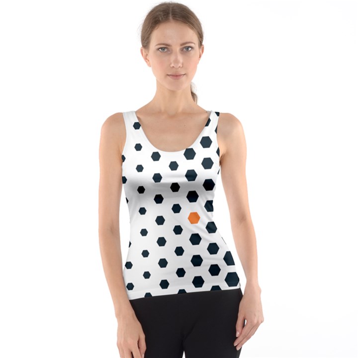 Honeycomb Hexagon Pattern Abstract Women s Basic Tank Top