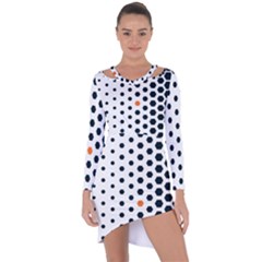 Honeycomb Hexagon Pattern Abstract Asymmetric Cut-out Shift Dress by Grandong