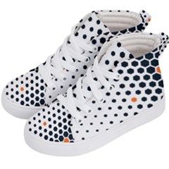 Honeycomb Hexagon Pattern Abstract Kids  Hi-top Skate Sneakers by Grandong