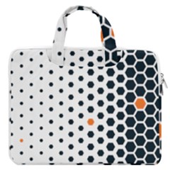 Honeycomb Hexagon Pattern Abstract Macbook Pro 16  Double Pocket Laptop Bag 