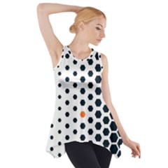 Honeycomb Hexagon Pattern Abstract Side Drop Tank Tunic by Grandong