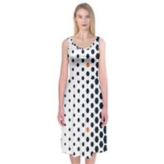 Honeycomb Hexagon Pattern Abstract Midi Sleeveless Dress by Grandong