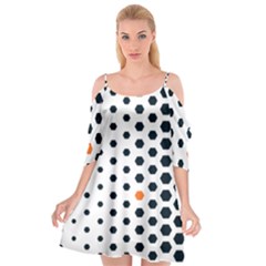 Honeycomb Hexagon Pattern Abstract Cutout Spaghetti Strap Chiffon Dress by Grandong