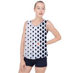 Honeycomb Hexagon Pattern Abstract Bubble Hem Chiffon Tank Top by Grandong