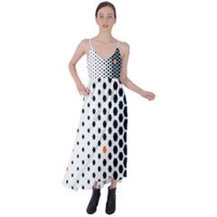 Honeycomb Hexagon Pattern Abstract Tie Back Maxi Dress by Grandong