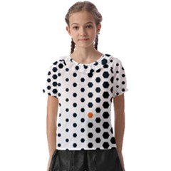 Honeycomb Hexagon Pattern Abstract Kids  Frill Chiffon Blouse by Grandong