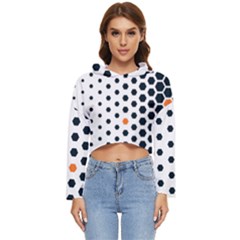 Honeycomb Hexagon Pattern Abstract Women s Lightweight Cropped Hoodie by Grandong