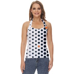 Honeycomb Hexagon Pattern Abstract Basic Halter Top by Grandong