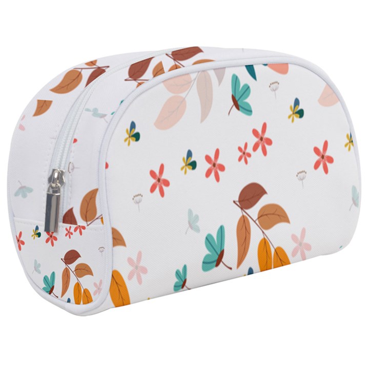 Flowers Leaves Background Floral Make Up Case (Medium)