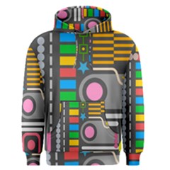 Pattern Geometric Abstract Colorful Arrows Lines Circles Triangles Men s Core Hoodie by Grandong