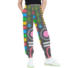 Pattern Geometric Abstract Colorful Arrows Lines Circles Triangles Kids  Joggers by Grandong