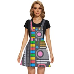 Pattern Geometric Abstract Colorful Arrows Lines Circles Triangles Apron Dress by Grandong