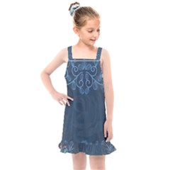 Floral Digital Kids  Overall Dress