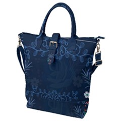 Floral Digital Buckle Top Tote Bag by Grandong