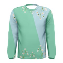 Flower Branch Corolla Wreath Lease Men s Long Sleeve T-shirt by Grandong