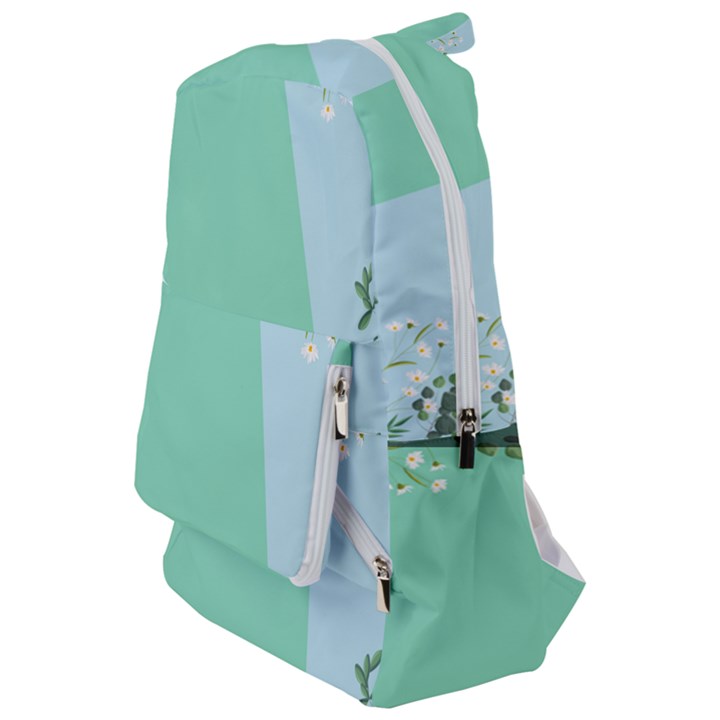 Flower Branch Corolla Wreath Lease Travelers  Backpack